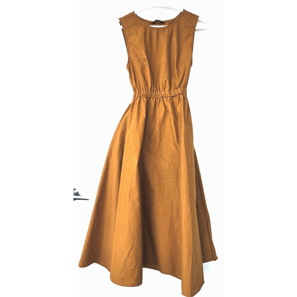 Chic Maxi Dress Round Neck Sleeveless Open back waist Highrise A Line Whimsy Ret